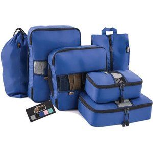 6 Piece Packing Cubes Set, Compression Space Saving Organizers Suitcase Luggage